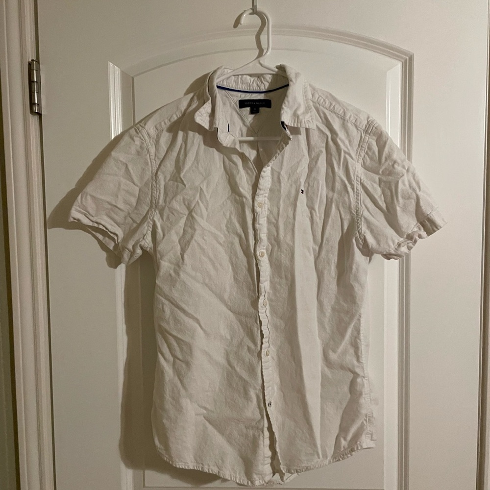 Tommy Hilfiger | White Casual Button Down Men's Shirt
